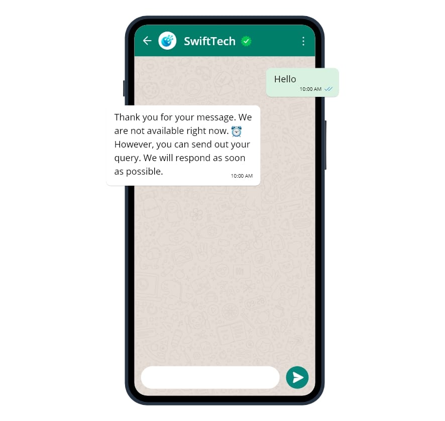 Away messages with WhatsApp CRM