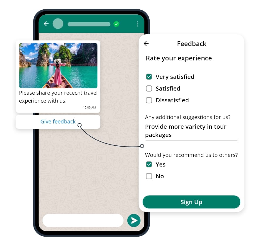 WhatsApp Flows for feedback collection