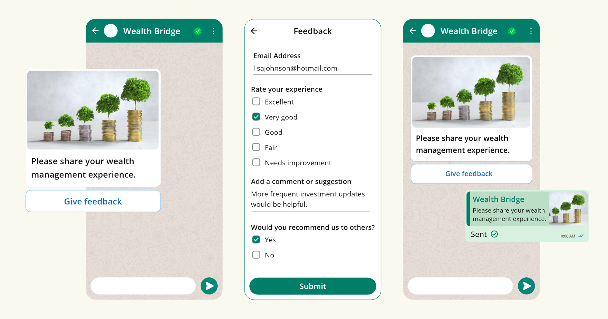 WhatsApp Flows for surveys and feedback 