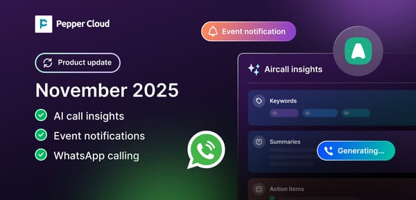 New features: Event notifications, WhatsApp calling,  AI agents, & more